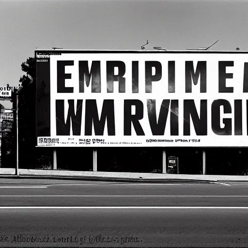 Image similar to ominous emergency warning broadcast on a billboard, 8 0 mm film