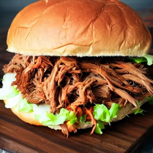 Image similar to monster that looks like a pulled pork sandwich