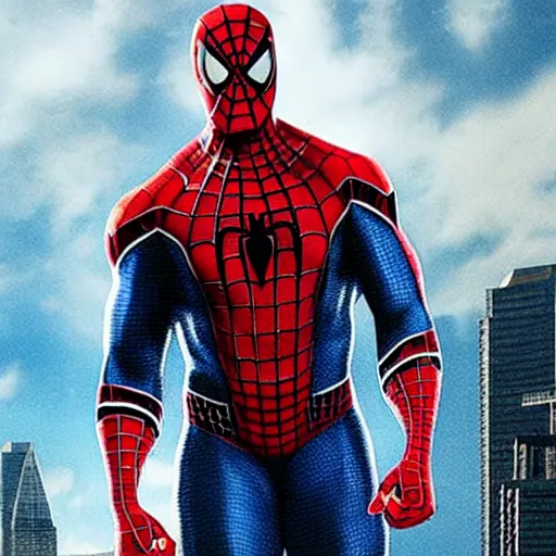 Image similar to dwayne johnson as spiderman