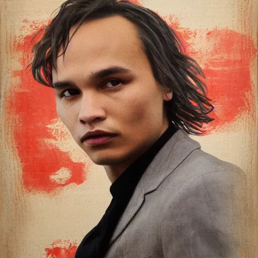 Image similar to portrait of frank dillane by duncan regehr