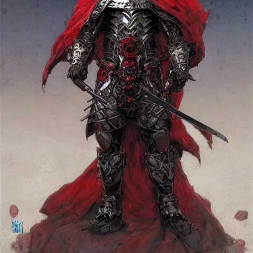 Prompt: berserk skull knight armor and sword, anthropomorphic shiba inu, red black aura, fantasy, dark, portrait art by donato giancola and greg rutkowski, realistic face, digital art, trending on artstation, symmetry