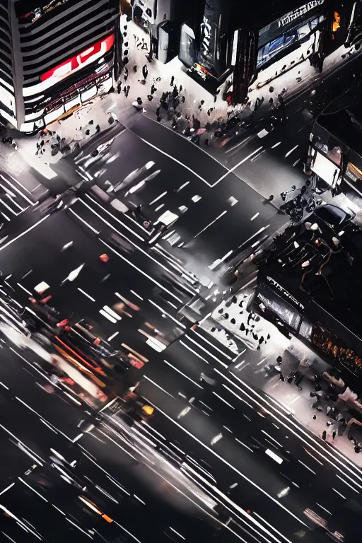 Prompt: a Photorealistic hyperdetailed hyper realistic dramatic moody Low angle night time render of futuristic Rolls Royce Phantom drifting in the middle of bustling shibuya crossing Tokyo, Beautiful dramatic moody tones and lighting, cinematic atmosphere, photorealism, 8K
