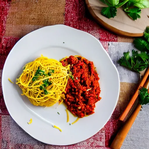 Prompt: venezuelan arepa of spaghetti bolognese