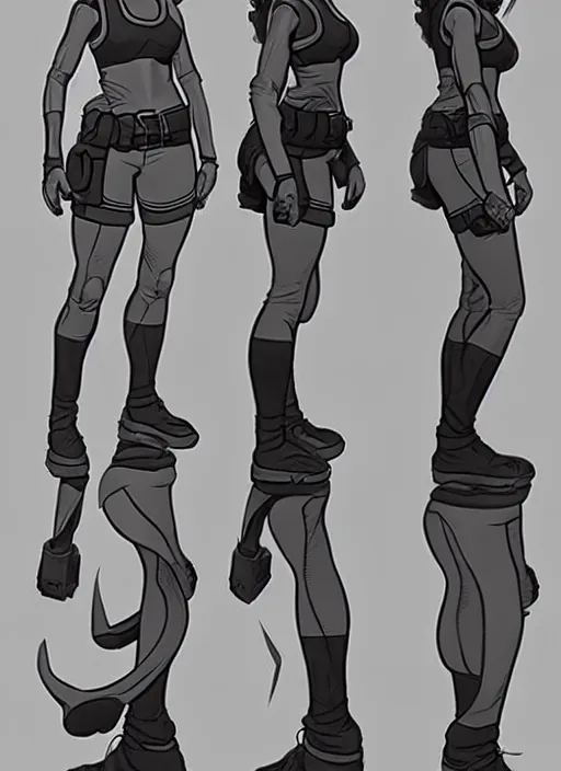 Image similar to the female protagonist, animation character design by jack kirby, action - adventure, sharp detail, artstation trending, conceptart. com