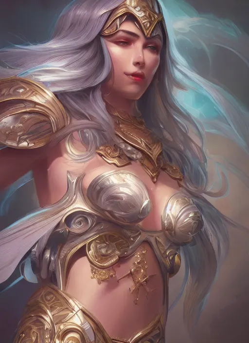 Image similar to a highly detailed illustration of god, intricate, elegant, highly detailed, centered, digital painting, artstation, concept art, smooth, sharp focus, league of legends concept art, wlop
