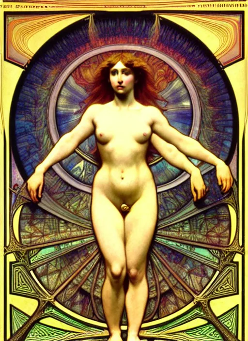 Image similar to mathemagic land, golden ratio, sharp focus, art by h. r. giger and ernst haeckel and jean auguste dominique ingres and john william godward, alphonse mucha, james jean, simon bisley,