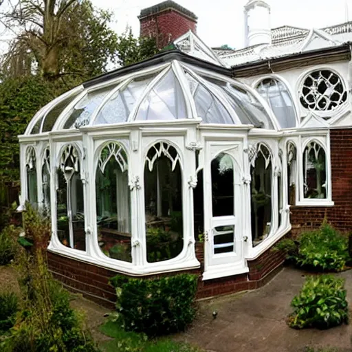 Prompt: victorian gothic conservatories