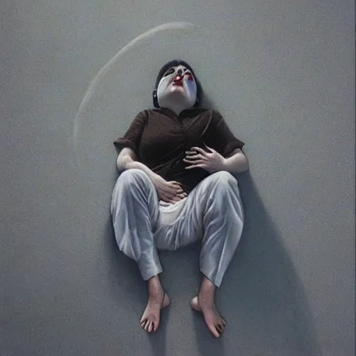 Image similar to 😴😪🤤 art by joongwon charles jeong, tjalf sparnaay, gottfried helnwein, roberto bernardi