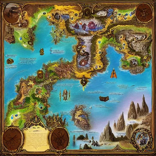 Image similar to beautiful and extremely detailed fantasy board game map