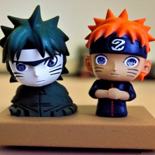 Prompt: 3d printed figurine, naruto