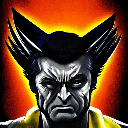 Prompt: wolverine einstein portrait