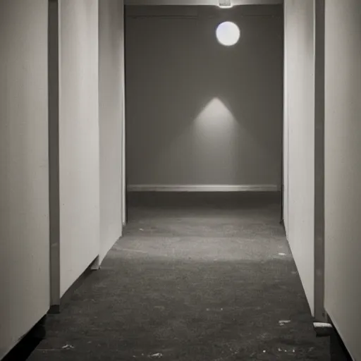 Image similar to backrooms liminal space with eyes in the shadow,