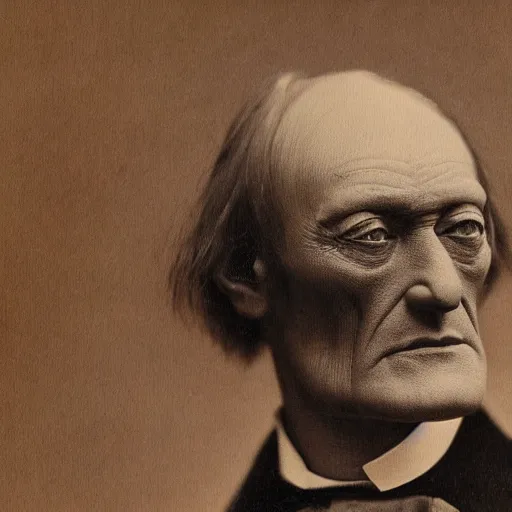 Image similar to photo of Sir Richard Owen visiting horniman museum in London 1851 , ultra realistic , sharp-focus , with depth of field, symmetrical faces, rule of thirds , renderman , hd, ultra-hd,