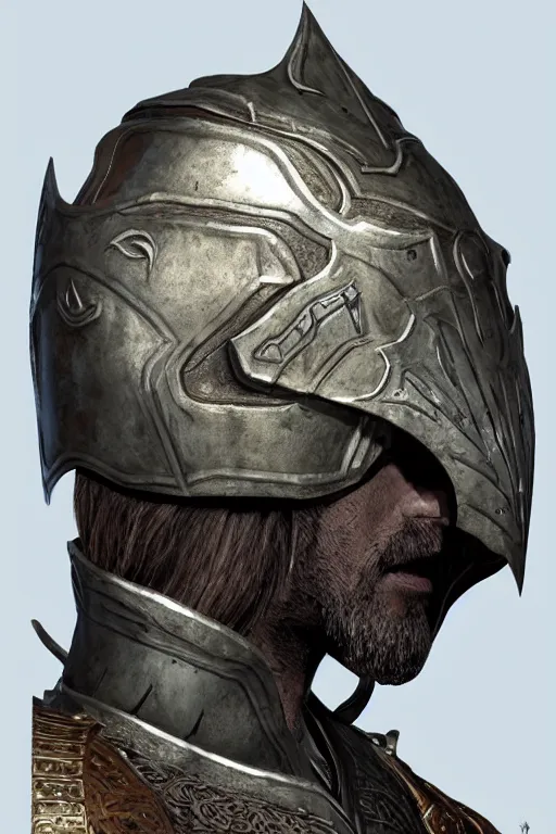 Image similar to king legends knight warrior helmet skyrim mask elder scrolls v nordic armor bethesda adam adamowicz illustration character design concept hardmesh zbrush central