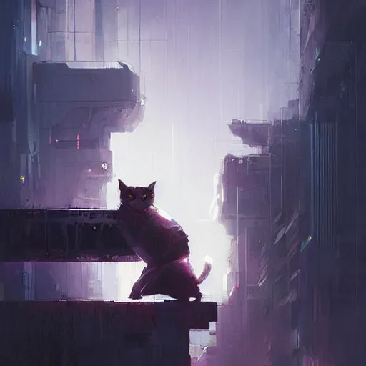 cyberpunk cat by greg rutkowski, trending on artstation | Stable ...