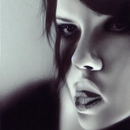 Image similar to “Scarlett Johansson portrait, Matt Hughes”