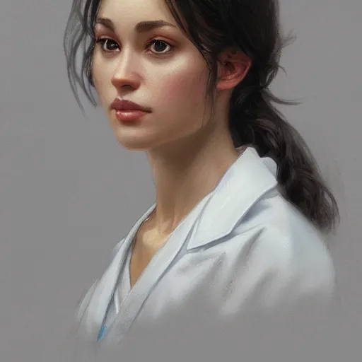 Image similar to portrait of a person named 9iJk11NHVN as a doctor, highly detailed, digital painting, artstation, concept art, sharp focus, illustration, art by artgerm and greg rutkowski and alphonse mucha