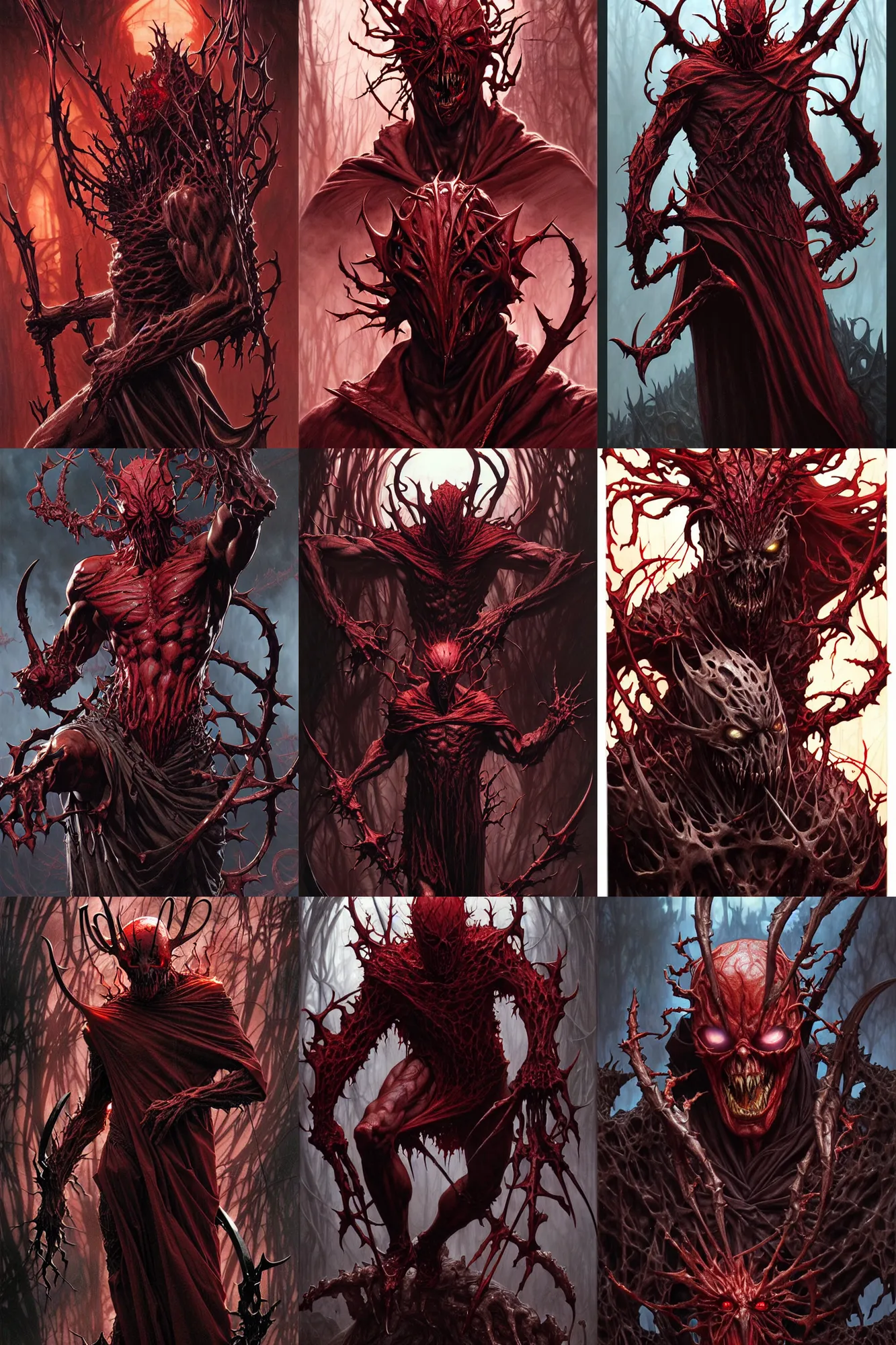 Prompt: the platonic ideal of wild hunt cletus kasady carnage nazgul, detailed, intricate, hyperrealism, intense, scary art by brock hofer and artgerm and greg rutkowski and alphonse mucha
