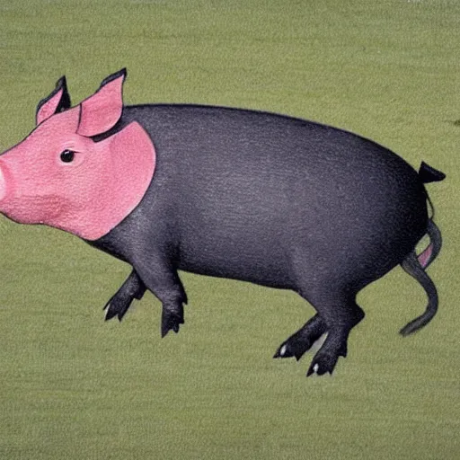 Image similar to happy flying pig