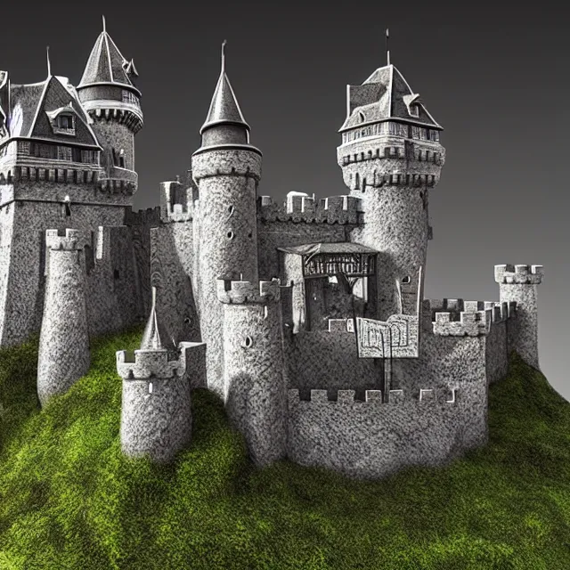 Prompt: castle, highly detailed, 4 k, hdr, smooth, sharp focus, high resolution, award - winning photo, photorealistic