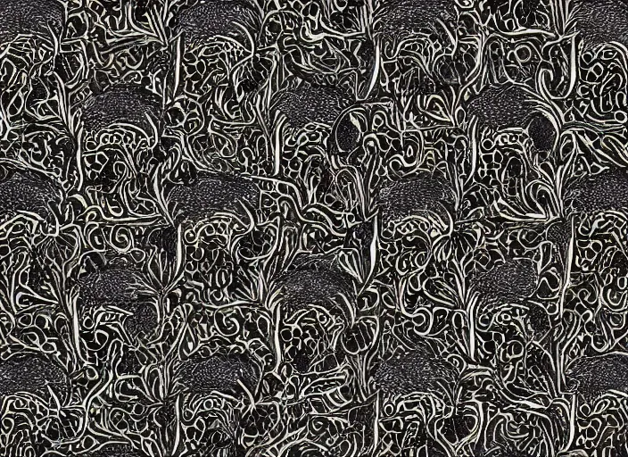 Image similar to pattern dobermage puppies, blackskulls, elegant, dark matte, nsanely detailed and intricate, hypermaximalist, elegant, ornate, hyper realistic, super detailed , by James Audubon