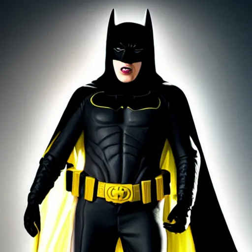 Prompt: A movie still of Weird Al Yankovic as Batman, dynamic lighting, 8k, Heroic Pose, 2022 picture of the year