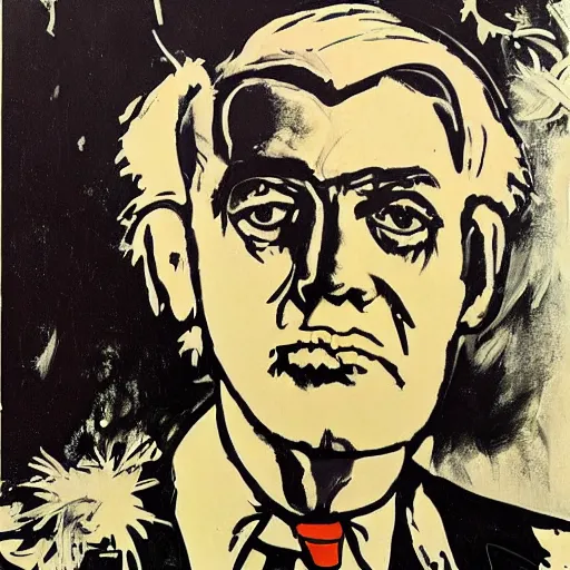 Image similar to art by addams charles, burchfield charles e., warhol andy