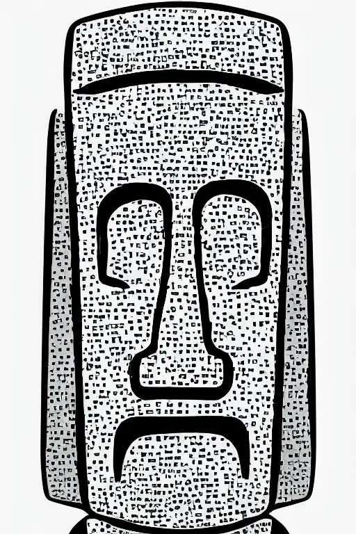 Image similar to vector moai statue digital illustration cartoon graffity street popart comics