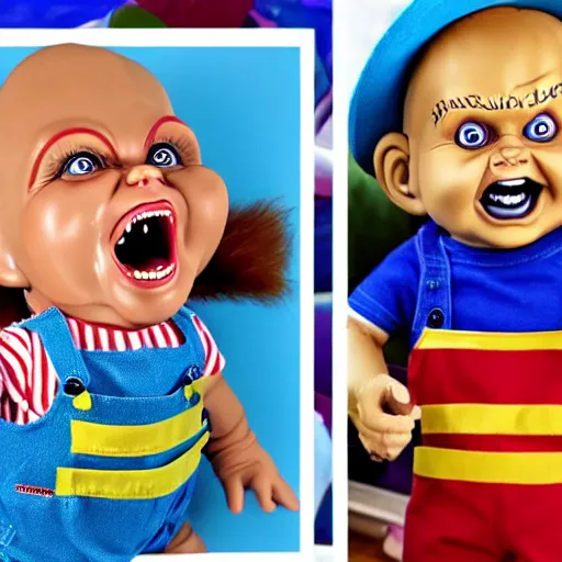 Image similar to easy how to guide for cleaning chucky doll screaming