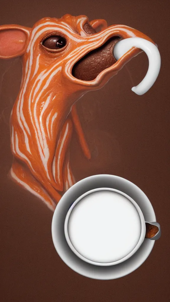 Image similar to a mug of coffee with a milk portrait of jar jar binks in it. style of latte foam art, with a focus on jar jar's floppy ears. color harmony, 8 k detail, gallery quality, hd wallpaper, premium prints available, hyper - detailed, intricate design.
