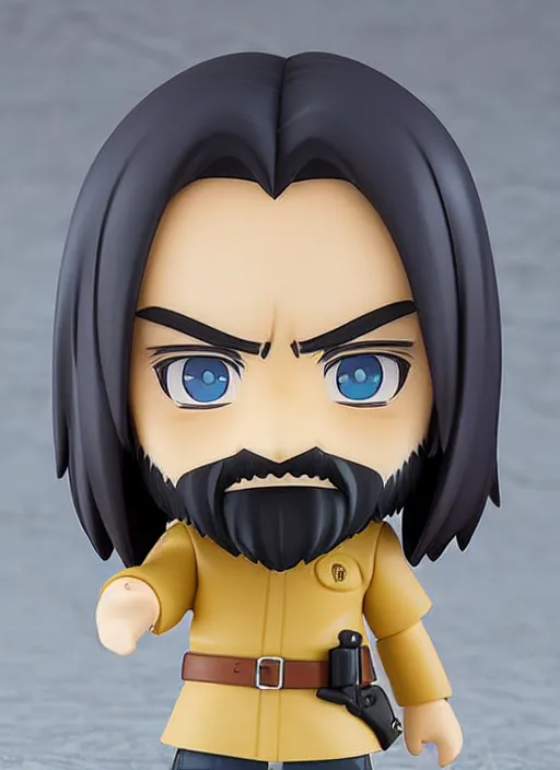 Prompt: charles manson, an anime nendoroid of charles manson figurine, realistic face, detailed product photo