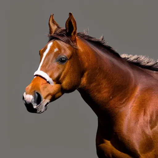 Prompt: plate photography image of a horse riding a horse