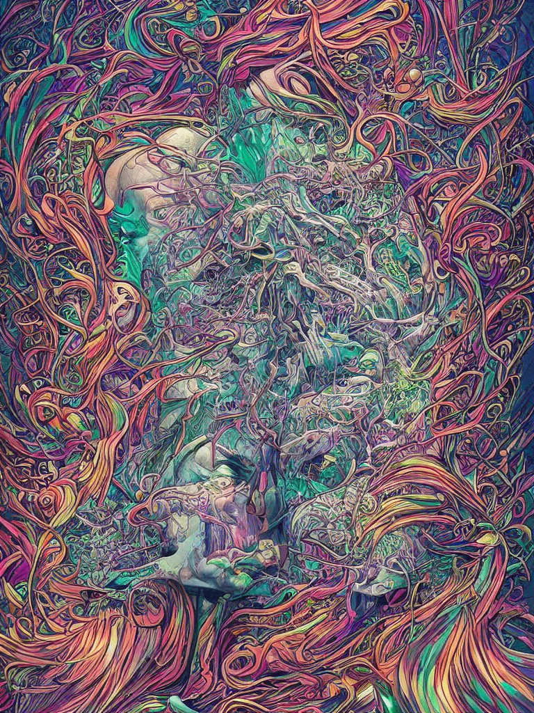 Image similar to android jones alex grey alex grey mark cooper artgerm artstation award winning photorealistic detailed hypervivid intense fantasy concept art, hypervivid intense mcbess, the sea by dan mumford, josan gonzalez