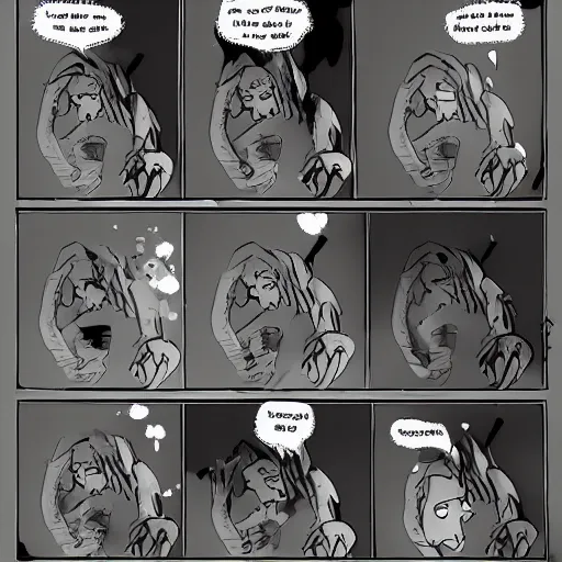 Image similar to the feeling i get when aidungeon locks me out, varying art styles, photocopy