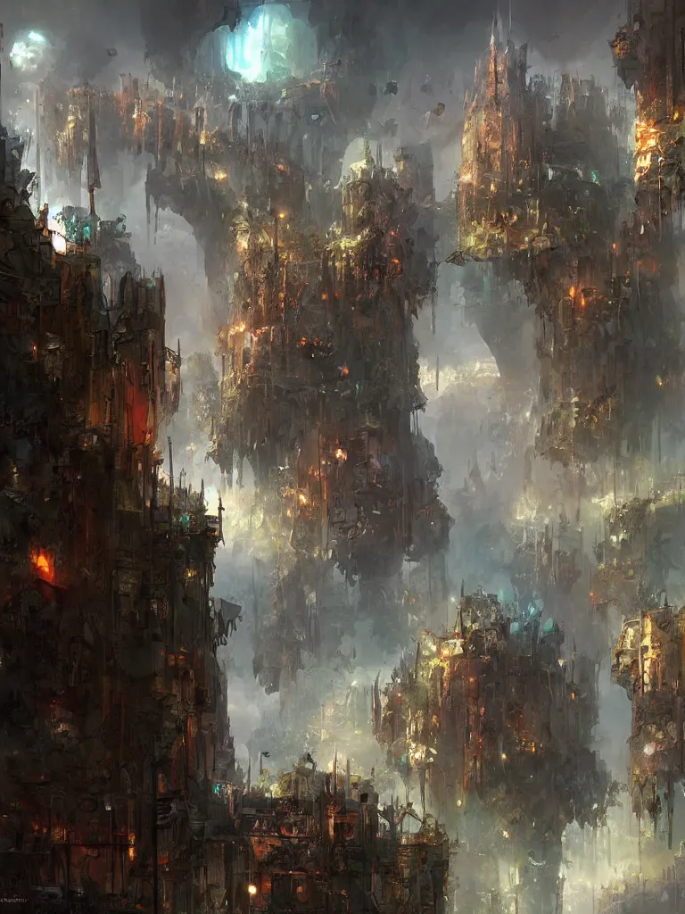 Image similar to future world concept art, by marc simonetti