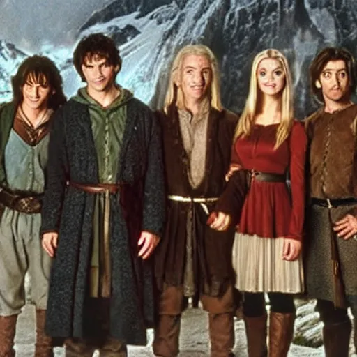 Image similar to lord of the rings version of the tv show friends