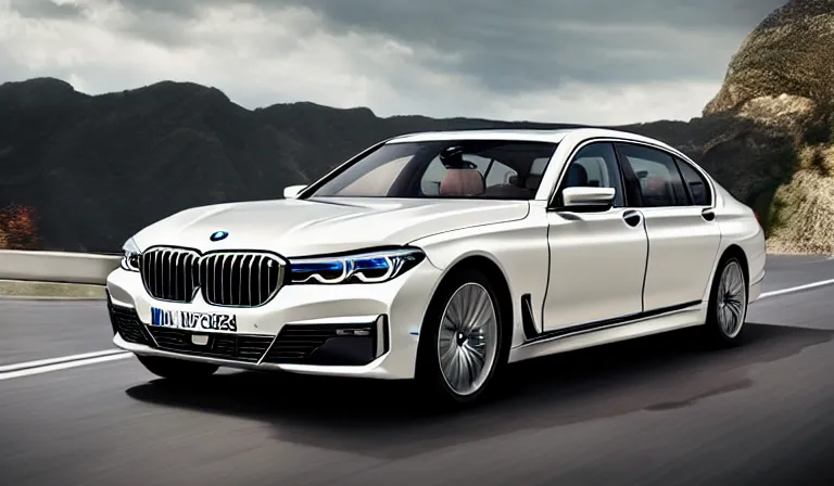 Image similar to the new BMW 7 series advertisement, 4k, highly detailed