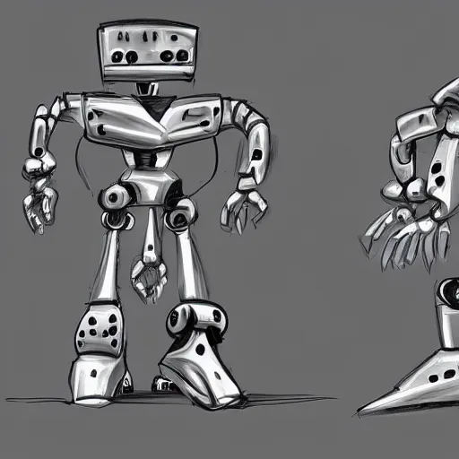 Image similar to robot creates robot, concept art