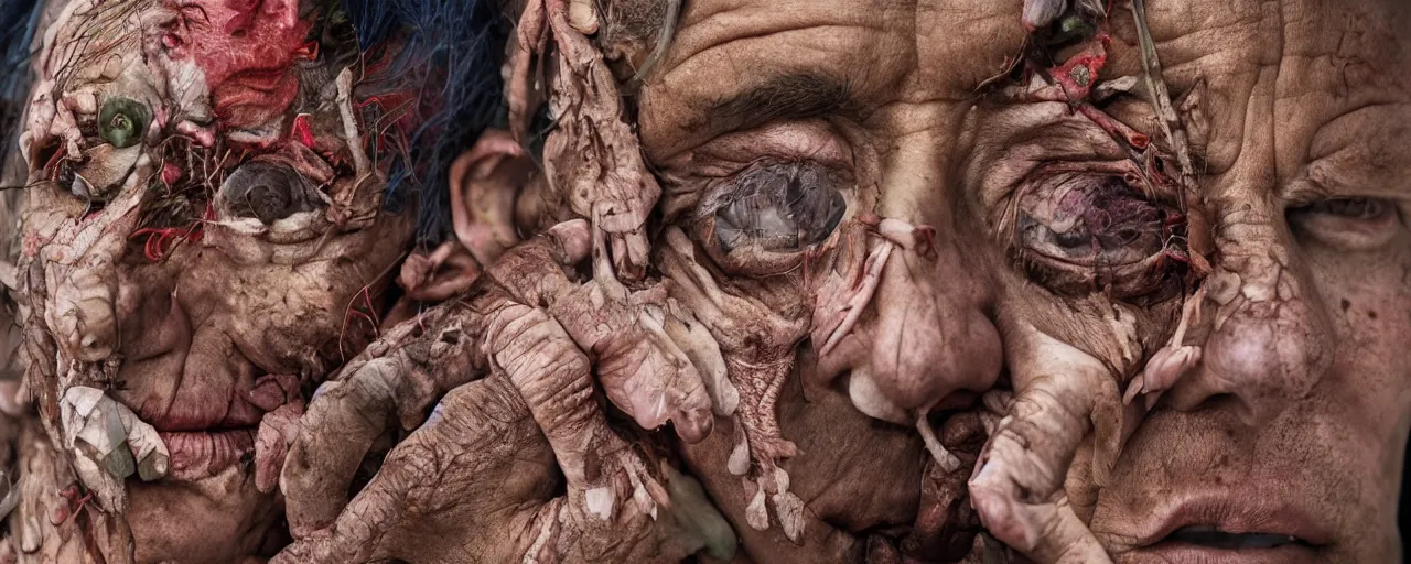 Image similar to portrait of worldwide diseases if they're was a human, 8k, highly detailed, photography,