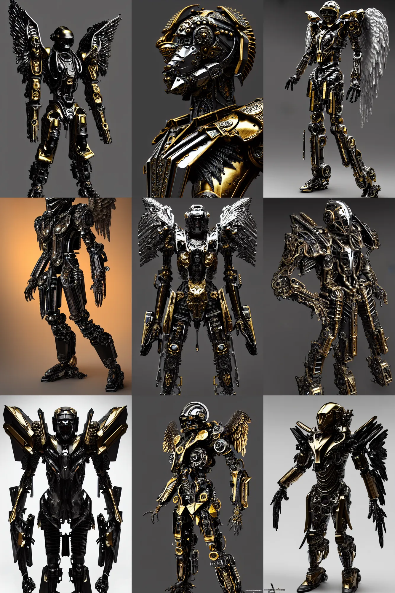 Prompt: hyper realistic glorious angel of the destruction in a obsidian metal armor, futuristic design, designed by makoto kobayashi and luca zampriolo, portrait, cyberpunk style, wood and gold details, intricate, extremely detailed, ornate, deep of field, hard surface, exoskeleton, substance designer metal, blizzard star craft