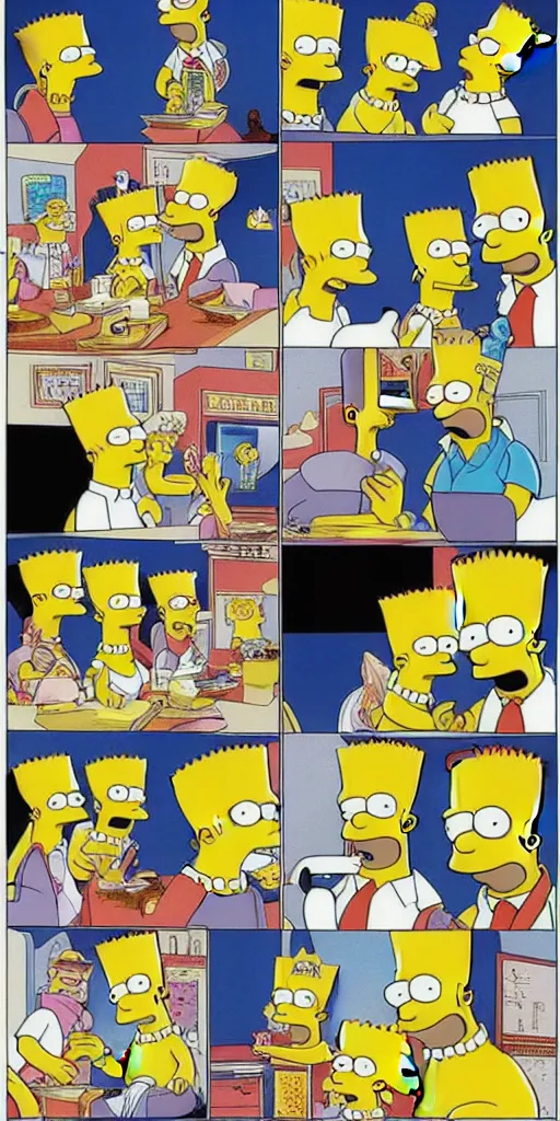 Prompt: the simpsons homer simpson manga