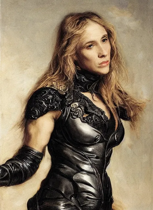 Image similar to , , amy jo johnson dressed as black Canary,, Dramatic, Edge, Good, Infused, Backlight, De-Noise, VFX, insanely detailed and intricate, hypermaximalist, facial ,elegant, ornate, hyper realistic, super detailed, by Anthony Van Dyck, by Ivan Shishkin, by John Constable