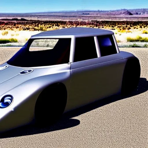 Image similar to an image of a replica car of joe rogan. joe rogan mobile car design.