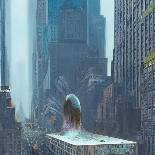 Image similar to the tarnished explores 1 9 3 0's new york city, matte painting, detailed, elden ring, oil on canvas, by beeple