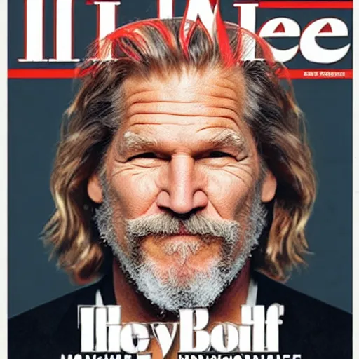 Image similar to jeff bridges the dude time magazine cover