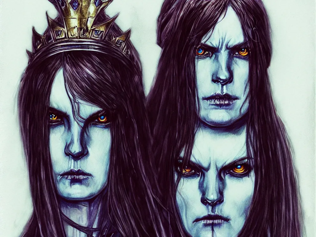 Prompt: queen marika from elden ring's fanart, portrait, celluloid, by yoneyama mai.