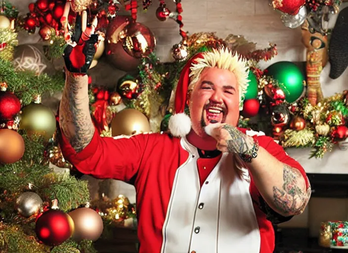 Image similar to christmas decorations, guy fieri