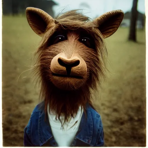 Prompt: realistic photographic portrait of ALF, cinematic style, 35mm, film post process