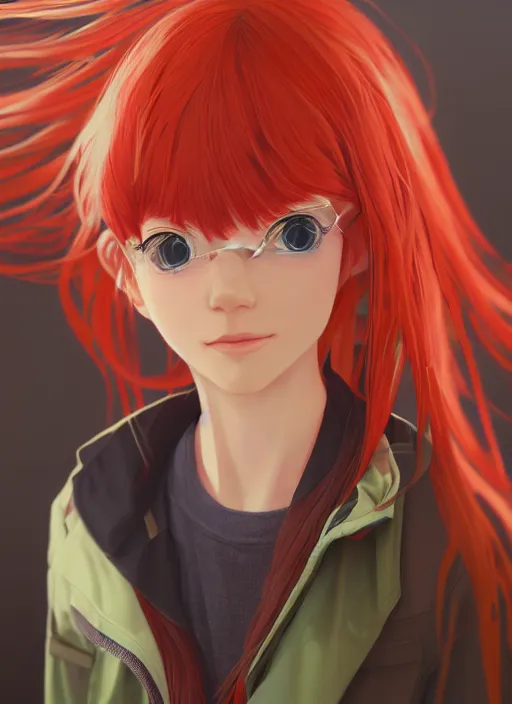 Image similar to highly detailed portrait of asuka langley soryu, loish, rhads, makoto shinkai and lois van baarle, ilya kuvshinov, global illumination, radiant light, detailed and intricate environment