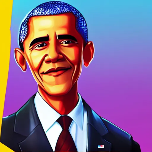 Prompt: barack obama fortnite skin